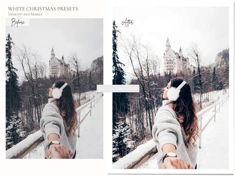 12 WHITE WINTER Lightroom Mobile & Desktop Presets, White Christmas ...