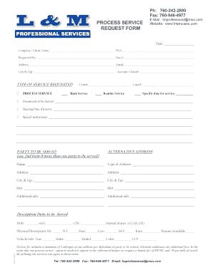 Image result for Process Service Request Form