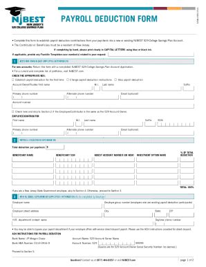 Fillable Online Fillable Online Payroll Deduction Authorization Form ...
