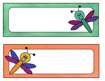 Dragonfly Desk Name Tags...Editable by Judy Tedards | TPT