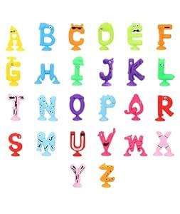 Buy 26 Fine Motor Skill Toys for Kids, DIY Alphabet Suction Toys, Water ...