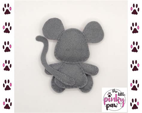 Mouse Felt Sewing Pattern Pdf Tutorial (instant Digital Download), Pet ...