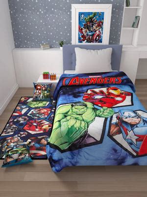 Athom Living Avengers Hulk Kids Room Set 1 Single Comforter + 1 Runner