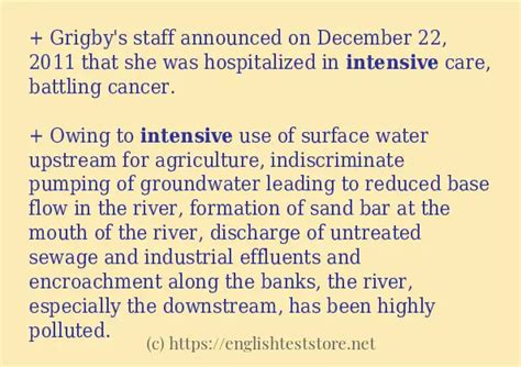 Image result for Example of Intensive