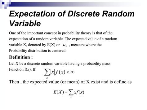 Image result for Exaample for Expectation of a Descrete Random Variable
