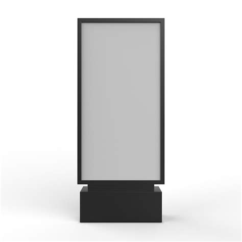 Billboard black poster advertising 3d illustration | Premium Photo