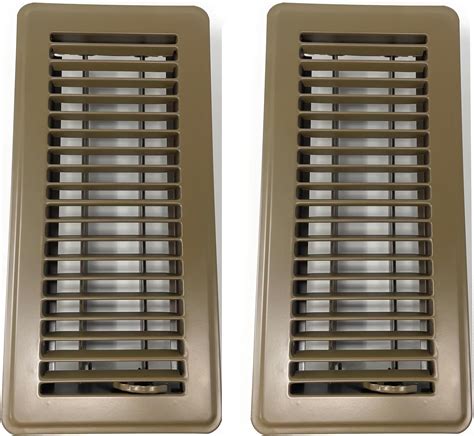 Metal Magery 4" x 10" Floor Register Covers Brown 4 x 10 Heavy Duty ...