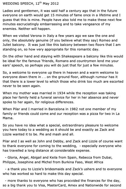 Wedding Speech Template 2024 (FREE Template)