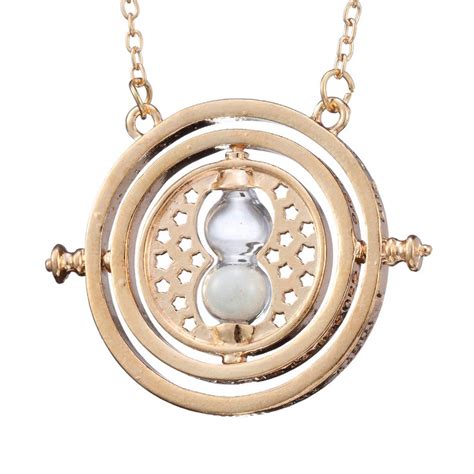 DALAOCU Sand Clock Necklace Chain Sand Glass Large Pendant Time-Turner ...
