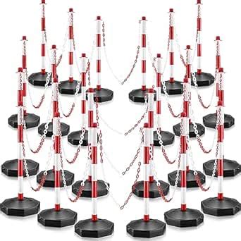 Kanayu 24 Pack Portable Traffic Delineator Post Cones with Fillable ...