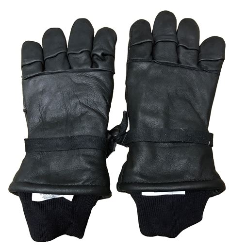 NEW Black Leather Military Issue Gloves