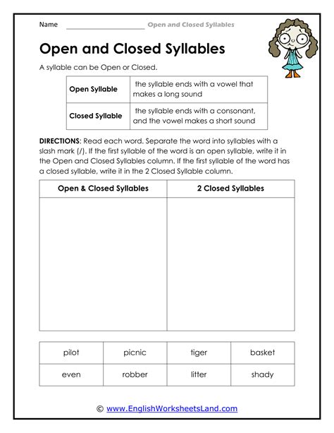 Engage with Learning: Open and Closed Syllable Worksheets for Effective ...