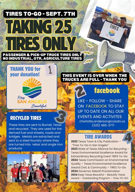 Bring us your tires this Saturday at the San Angelo Foster ...