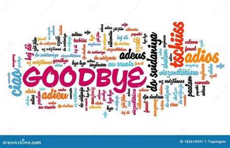 Goodbye Word Tag Cloud When Say Farewell Cartoon Vector | CartoonDealer ...