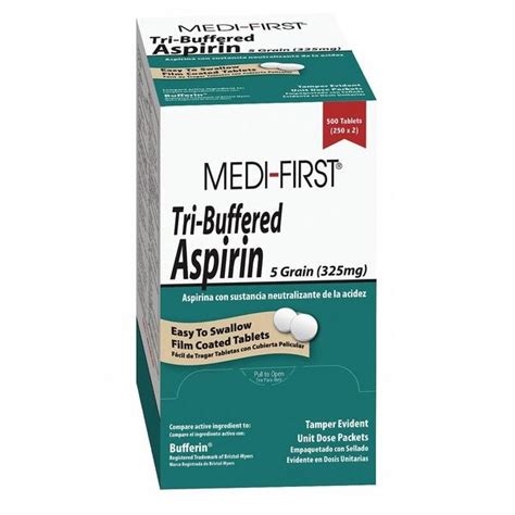 Medi-First Tri-Buffered Aspirin, Tablet, PK100 80633 | Zoro