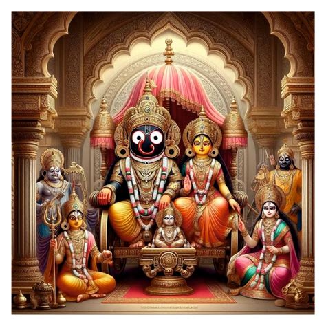Devesh Creation Jagannath Darbar God Wall Poster, Size - 46CM X 46CM ...