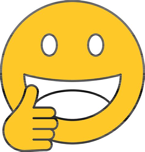 Smiley Emoji Showing Thumbs Up Icon In White And Yellow Color. 24463551 ...