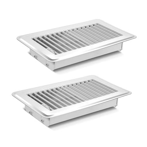 Fuliko 2PCS Floor Vents Floor Registers 4x8 Inch, Metal Hot Air Vent ...