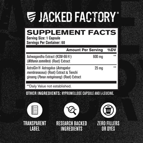 JackedFactory Jacked Factory Ashwagandha Root Extract (KSM-66 India | Ubuy