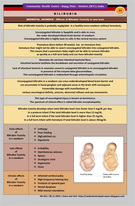 Medical Notes For Students: Bilirubin - Effects of bilirubin toxicity in new born