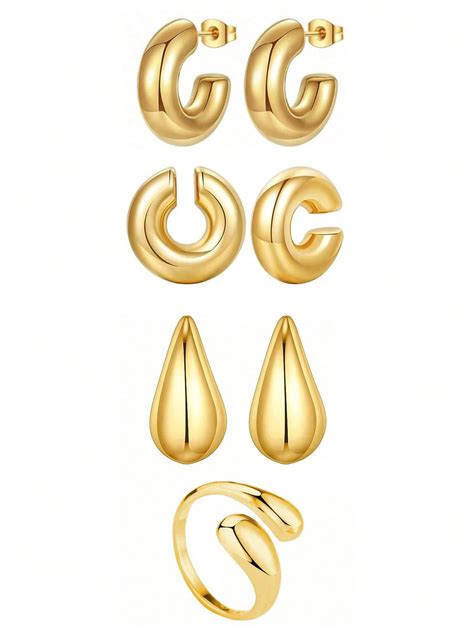 Shining Diva Fashion Latest Stylish 7 Pcs Combo Earrings and Ring ...