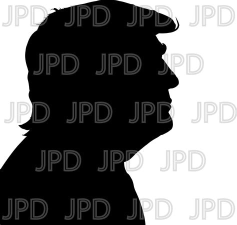 Donald Trump Profile Silhouette Vector Image Files (.svg, .pdf, .ai, & .eps Formats) Plus ...