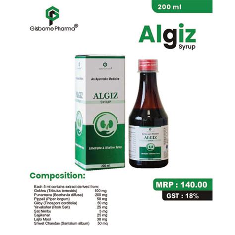ALGIZ SYRUP Gisborne Pharma