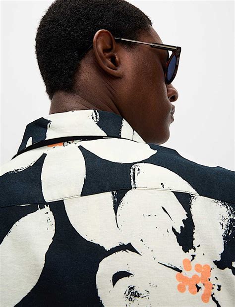 Buy Regular Fit Linen Rich Hawaiian Shirt at Marks & Spencer