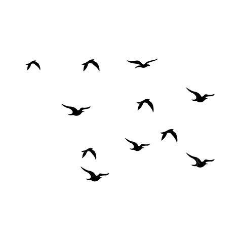 Black Flying Birds Silhouette, Flying Birds, Birds, Bird PNG and Vector with Transparent ... - silhouette of birds flying