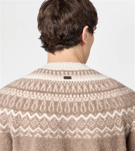 Man BROWN Round-neck Jumper in Wool and Cashmere X8MC1518890VRHXZS407 ...