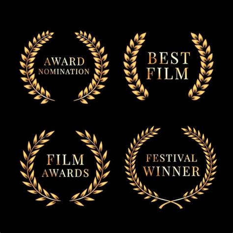 Realistic film awards ornaments collection | Free Vector