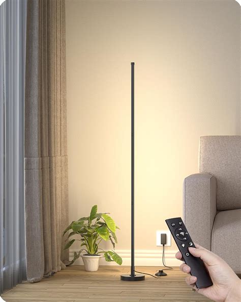 Mudodi Corner Lamp, Minimalist LED Lamp with Remote Control, Dimmable ...
