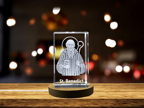 St. Benedict| Patron Saint of Europe and Monks Gift | Religious 3D ...