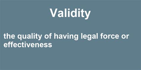 Image result for Define Validity