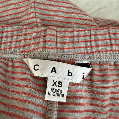 Cabi Women's Dress Gray red Striped Tube Top Long Cotton Blend size XS ...