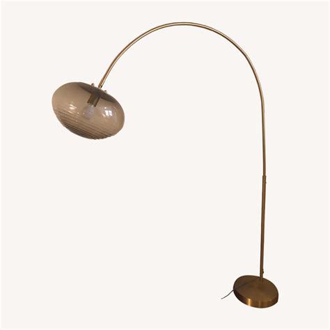 West Elm Overarching Brass Floor Lamp - AptDeco
