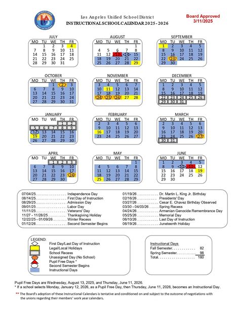 Instructional Calendars 2025-2026 - Our School - Calvert Charter for ...