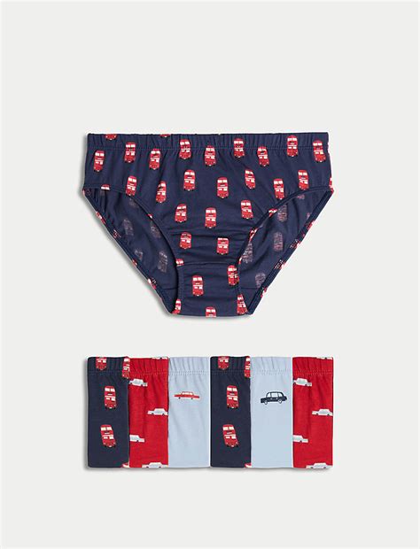 Buy 7pk Pure Cotton Transport Briefs (2-8 Yrs) at Marks & Spencer