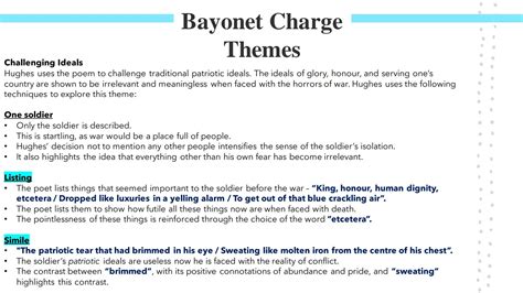 Bayonet Charge: Poem PDF, Analysis, Themes, and Quotes for GCSE Help ...