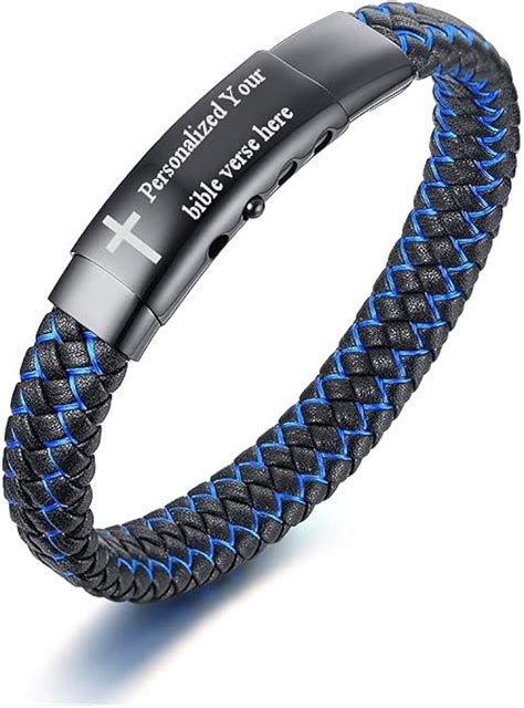 Bible Verse Leather Bracelet - Motivational India | Ubuy