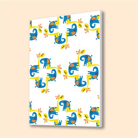 Blue and Orange Elephant Canvas Canvas Wall Painting – Nestroots