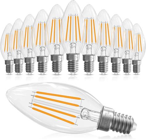 GvvooHome E12 Candelabra Bulb 40 watt, E12 LED Bulb Dimmable Chandelier ...