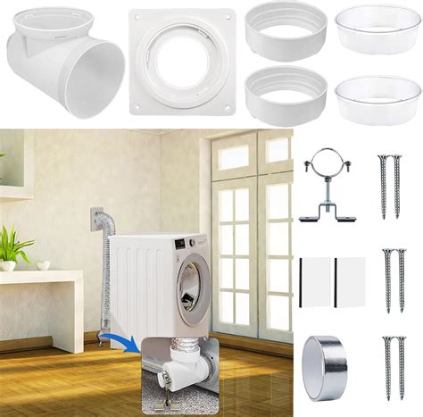 Amazon.com: Dryer Vent Connector Kit, Dryer Vent Wall Plate Adapter ...