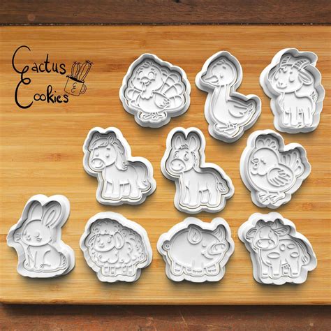 3D file Farm Animals Cookie Cutter set 0540 🚜・3D printable model to ...