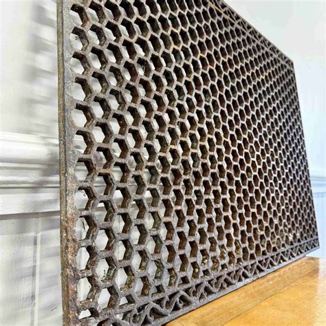 Large Antique Cast Iron Floor Grates - Historic House Salvage