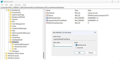 Image result for Default Printer Registry Local Machine