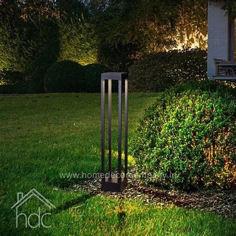 HDC Outdoor 600mm Square Bollard Garden Light for Pathways, Driveway,