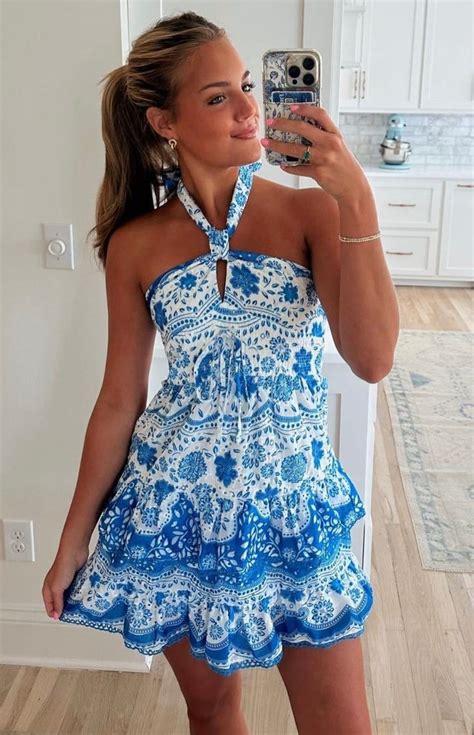 Bella Blu Mini Dress | Cute formal dresses, Rush outfits, Preppy dresses