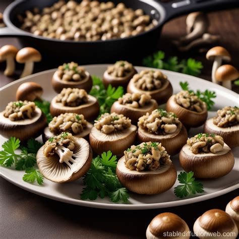Air Fried Stuffed Mushrooms | Stable Diffusion Online