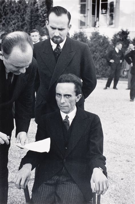 Joseph Goebbels, Minister of Propaganda, with his private secretary and ...